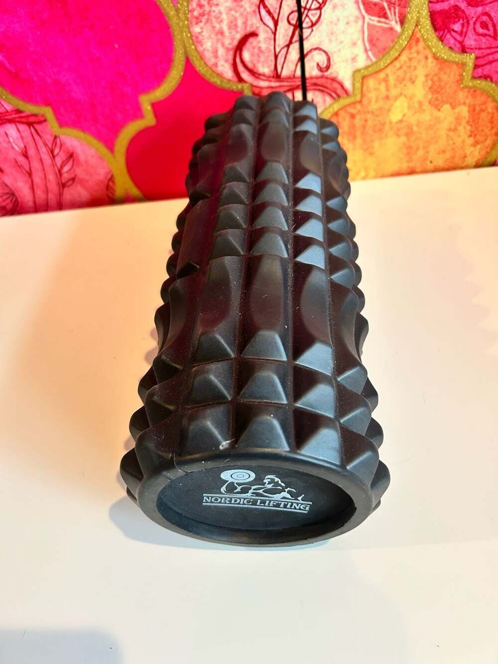 Nordic Lifting Foam Roller Black Textured Deep Tissue Muscle Massage